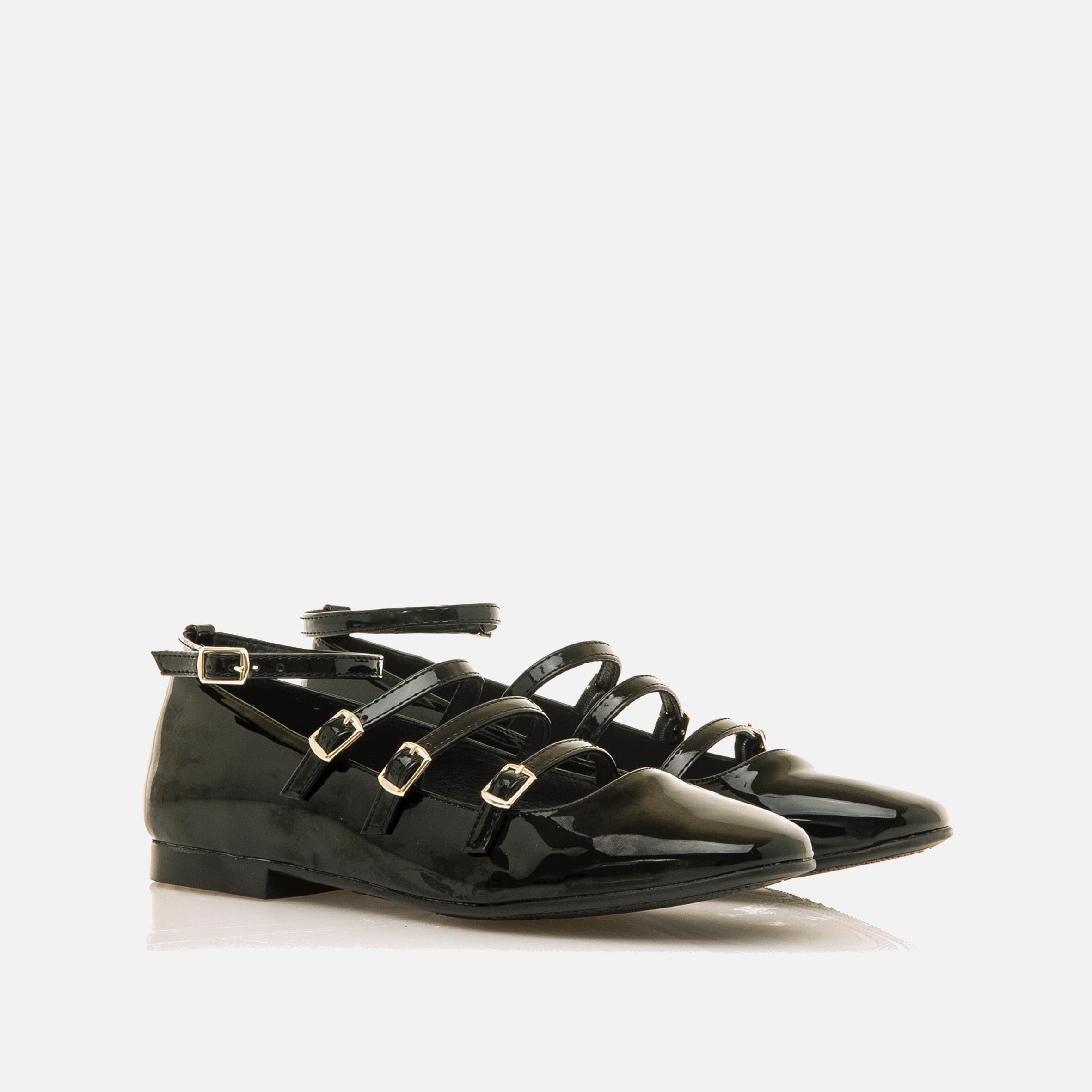 Chaussures plates noires cheap